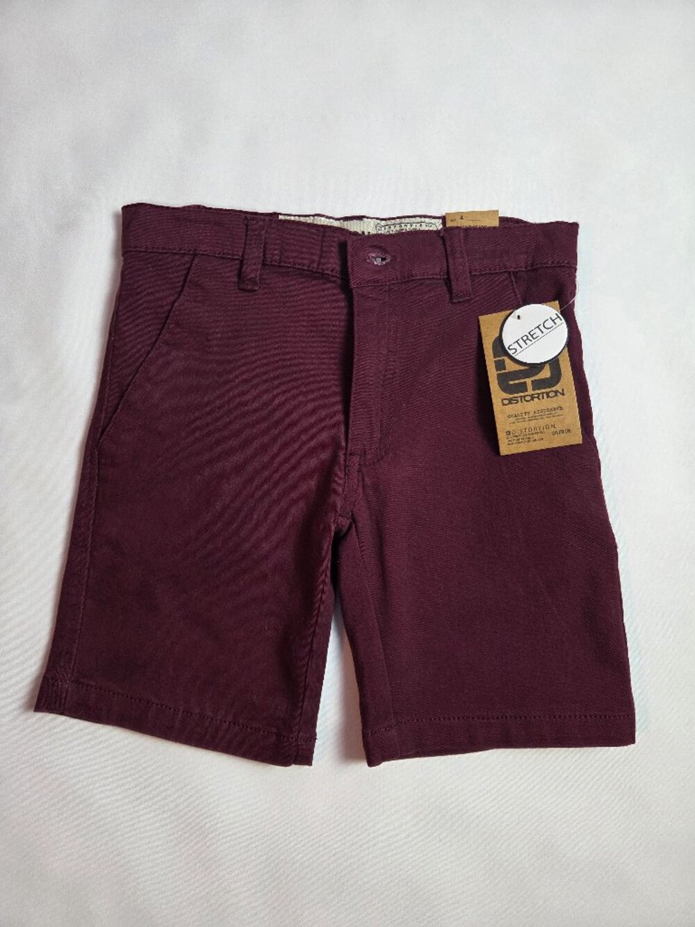 NEW Distortion Kids Shorts(size 4)- Burgundy